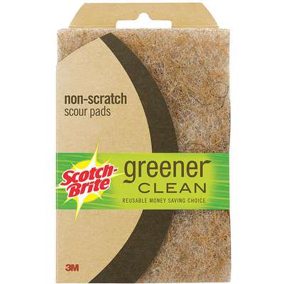 Scouring Pad,Natural,4 x 6 In,