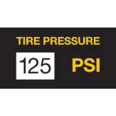 Tire Sticker - 125PSI 100/Roll