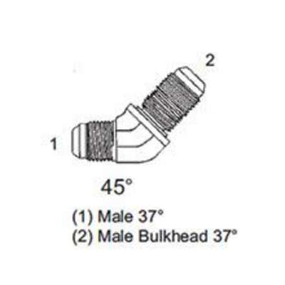 Bulkhead 5/8 X 5/8 45&deg; Angle