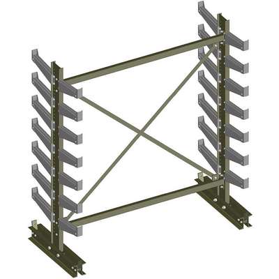 Cantilever Rack,Add-On,8 Ft. H