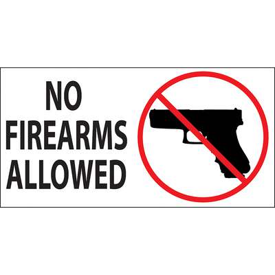 Sign-No Firearms Allowed,5"X7"