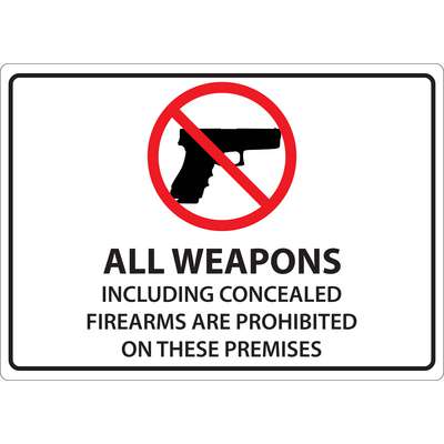 Sign-All Weapons Prohibited