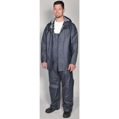 Rain Jacket,PVC/Polyester,Army