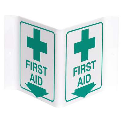 First Aid Sign 6X9 With Arrow