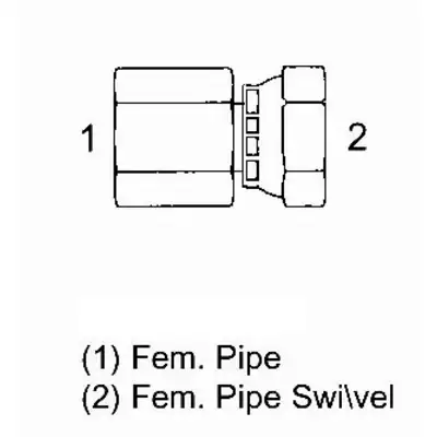 Swivel Adapter 1-1/4" X 1-1/4"