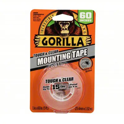 Mounting Tape,Clear,5 Ft. L