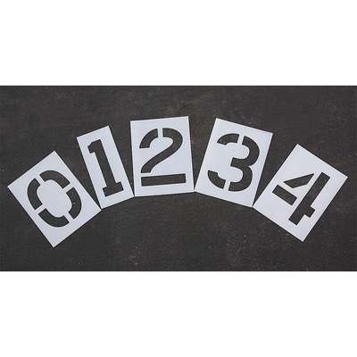 Pavement Stencil,12 In,Number