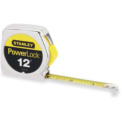 910948-5 Stanley Tape Measure: 12 ft. Blade L, 1/2 in Blade W, in