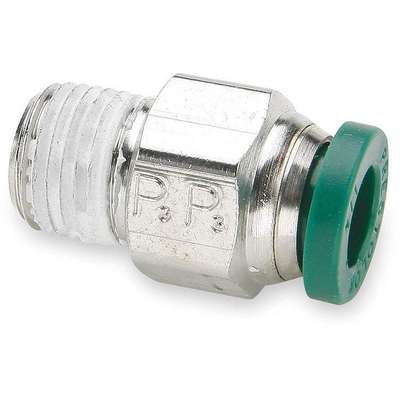 Male Connector,Np Brass,1/4 In,