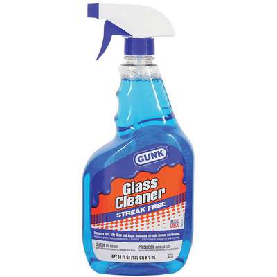 Glass Cleaner,Clear Blue,33 Oz.