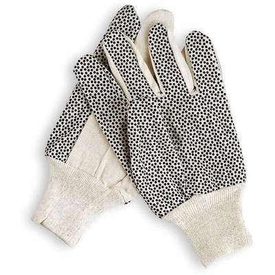 Canvas Gloves,9-1/4",S,White,Pr