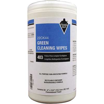 Green Cleaning Wipes,Canister,