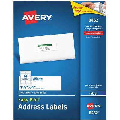 913384-6 Avery Inkjet Label, Label Height 1 1/3