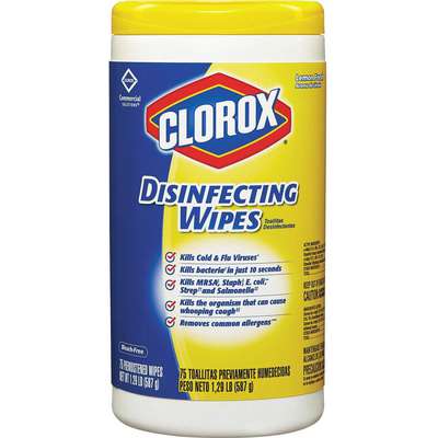 Disinfecting Wipes,White,Lemon,