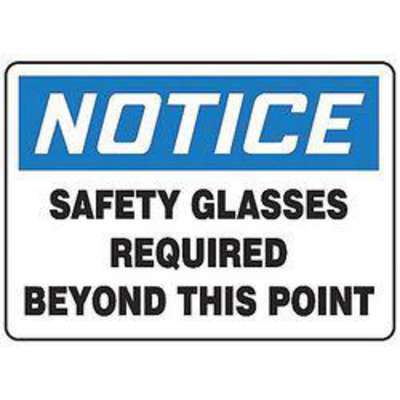 Notice Sign,7 x 10In,Bl And