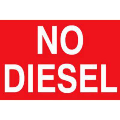 No Diesel Decal 2-3/4"X4-3/8"