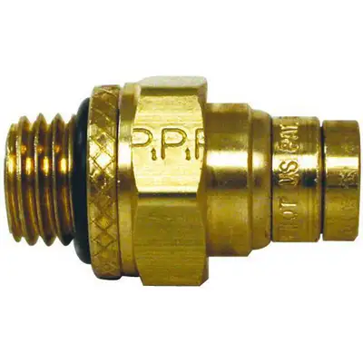 BRASS FITTINGS QUICK CONNECT DOT AIR BRAKE  STRT  MALE CONNECTOR 1/4 T X 3/8 PT 