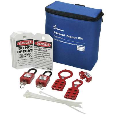 922047 Ability One Lockout/Tagout Kit, Filled, General Lockout/Tagout ...