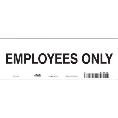 Safety Sign,10" W,3-1/2" H,0.