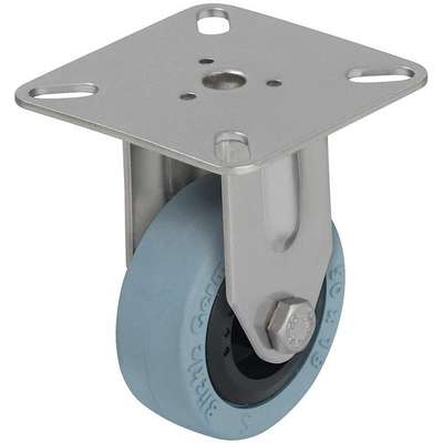 Rgd Plate Caster,Rubber,2 In.,