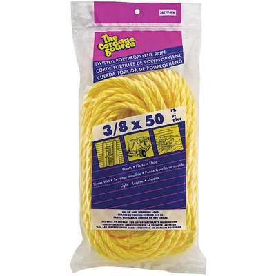 Rope,50ft,Yllw,308lb.,3/8 In,