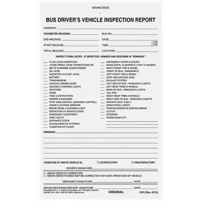 Bus Driver Vehicle Inspection