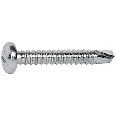 The Project Center 41510 8-18 by 1 Pan Head Self Drilling Screw with Phillips Drive 