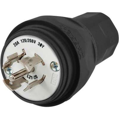 Wt Plug,L21-20P,20A,120/208VAC,