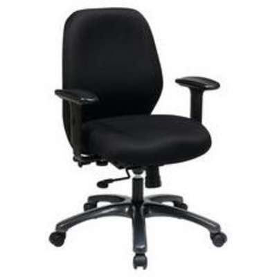 Desk Chair, Fabric, Black, 19-