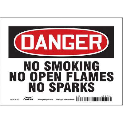 Safety Sign,7" W,5" H,0.004"