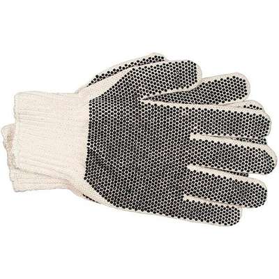 Gloves Knit PVC Dots Lg