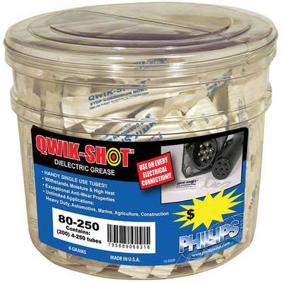 9154 Phillips Qwik-Shot Dielectric Grease, White 6 Gram Tube Bucket, Package Quantity: 200 | Imperial Supplies