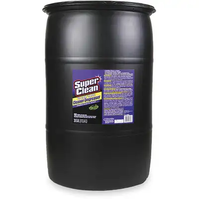 911487-4 Superclean Cleaner/Degreaser, 30 gal. Drum, Unscented Liquid,  Ready to Use, 1 EA