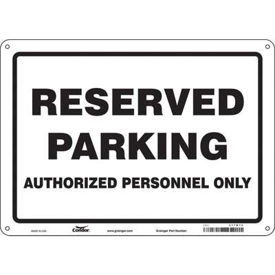 Reserved Parking Sign,10" x 14"