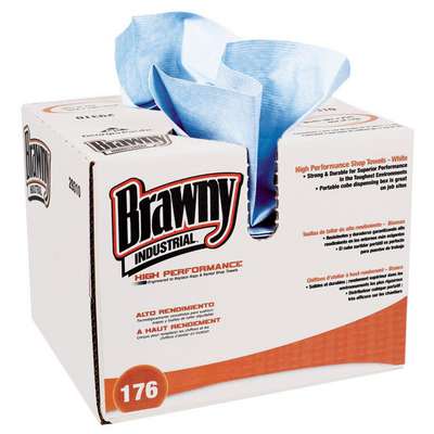 Disposable Wipers, Blue,Brawny