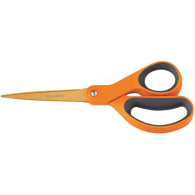 Scissors,8 In L,Orange/Gray,