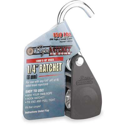 Rope Ratchet,Hook,1/4 In.W,