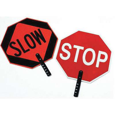 Paddle Sign,Stop/Slow,Plastic