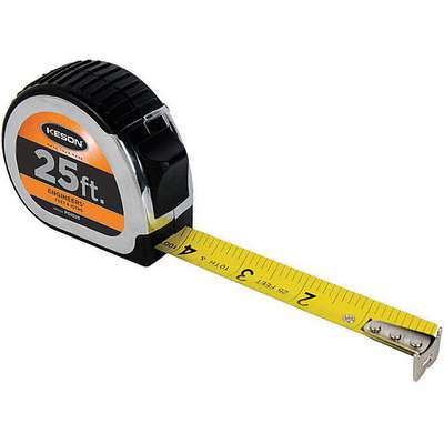 Tape Measure,1 In x 25 Ft,Gold/