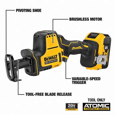 935922-8 DEWALT DCS369P1 Compact, Straight, Cordless Reciprocating