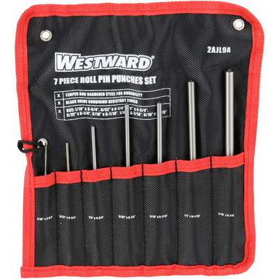 910889 Westward Roll Pin Punch Set: 1/16 in_3/32 in_1/8 in_5/32