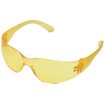 Safety Glasses,Amber,Scratch-