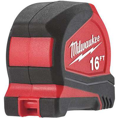 927161-3 Milwaukee Tape Measure: 16 ft. Blade L, 25 mm Blade W,  in/ft/Fractional, Closed, Steel