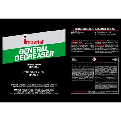 Eneral Degreaser Label, 4535-4