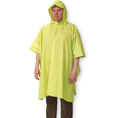 tunnel Ass Sige 910824-3 Condor Reusable Rain Poncho, Yellow/Green, PVC, Fits Chest Size:  52" to 80", Length: 50" | Imperial Supplies