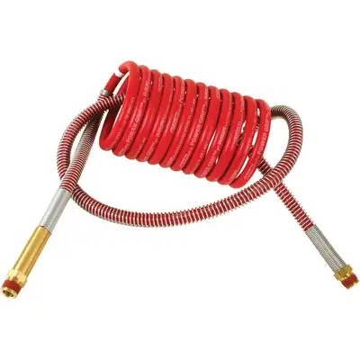 15' Coiled A/B Hose W/40" Red