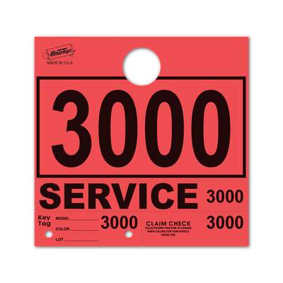 Srvc Hang Tags-Red 3000-3999