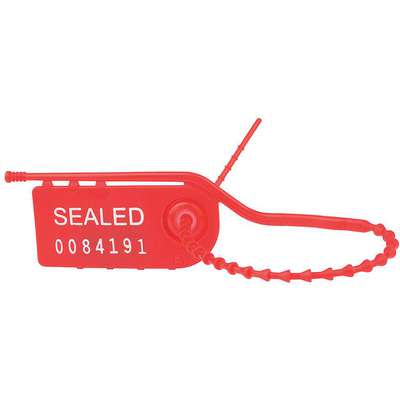 Pull Tight Seal,8 In,Hdpe,Red,