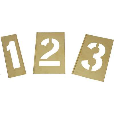 Number Set,Stencil,Brass 13pc.