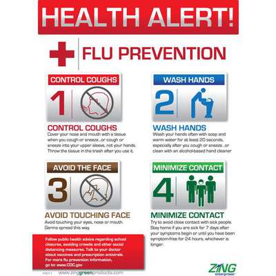 Health Alert Flu Poster 16X20